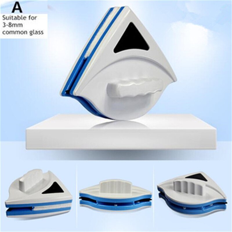 Magnetic Window Cleaner Double Side Magnetic Brush for Washing Windows Glass Cleaning Brush Cleans Magnetic Crystals Window Wash: Blue