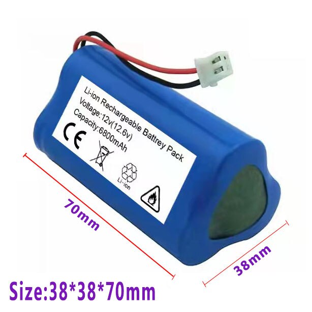 12V 6800mAh 18650 Lithium ion Rechargeable Battery pack 3S1P Speaker flashlight CCTV Camera GPS search light equipment