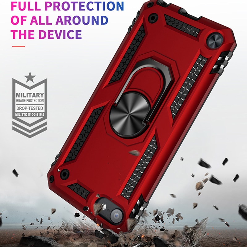 Anti-fall case For iPhone iPod Touch 5 6 7 Case Cover Ring Bracket Holder Shockproof Armor Back Shell For iPod touch 5 6 7 Coque