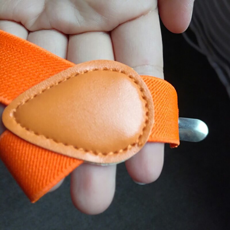 Justerbara barn hängslen bälte baby pojkar flickor clip-on y-back elastiska hängslen kostym soild färg rem tillbehör