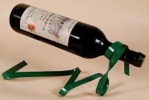1PC Magic Suspension Ribbon Wine Rack Suspension Wine Stand Novelty Iron Rack Bottle Holder Stand Bar Wedding Whiskey EKI 2077: Green