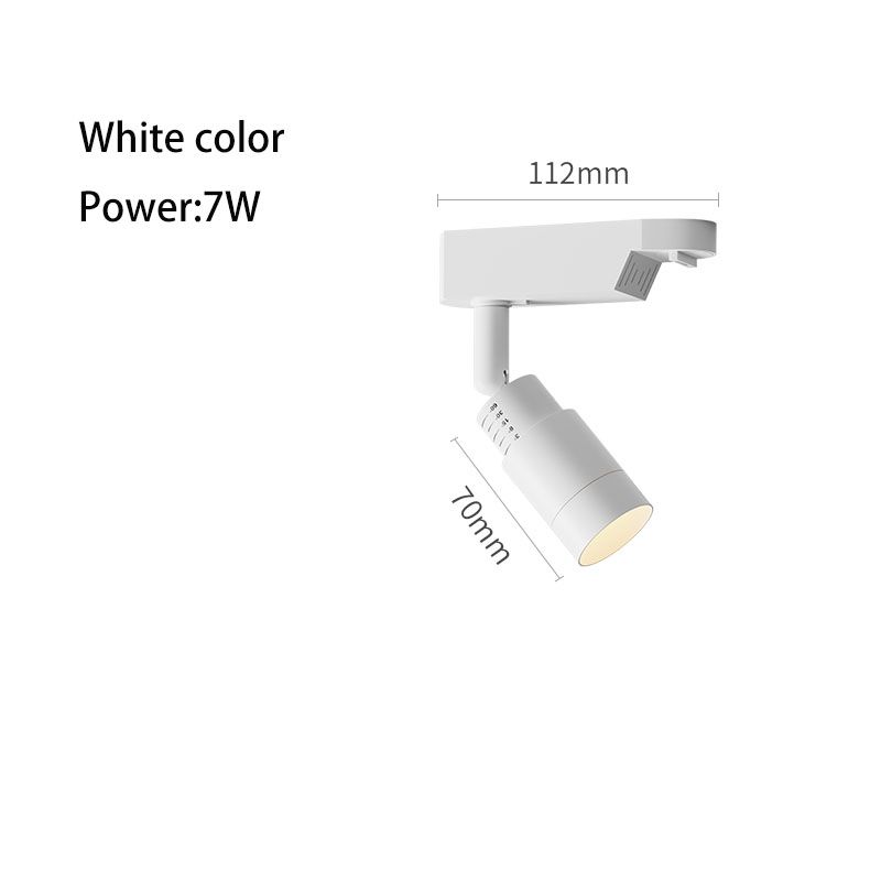 Led Track Light 3-60 Degree Adjustable Focus Small Beam Angle Rail Spot Lamp Atmosphere Museum Art Restaurant Ceiling Lighting: dark blue / Brown