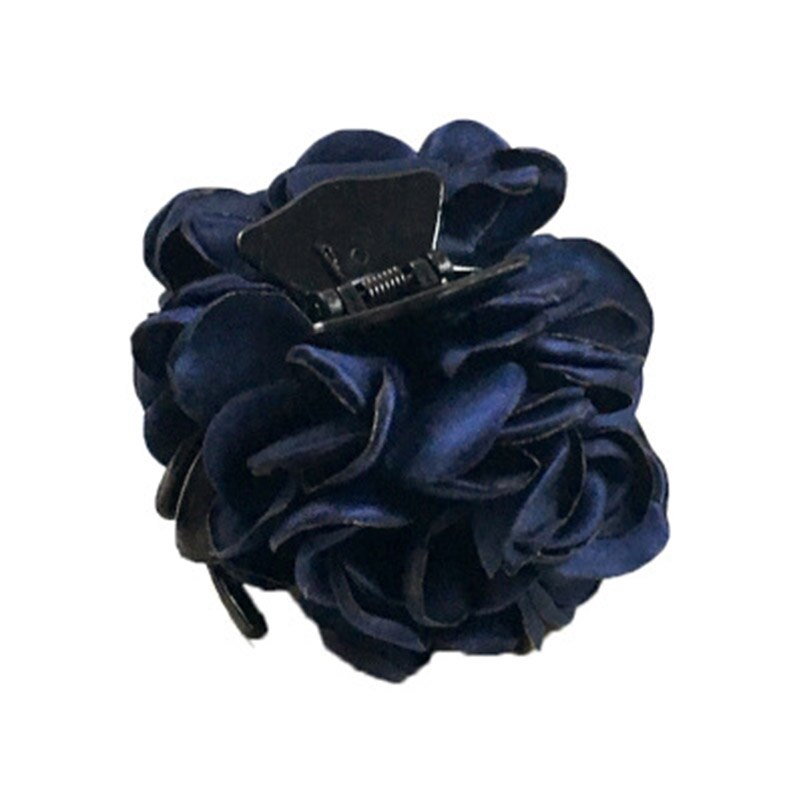 Cloth Rose Flower 1pc Women Ponytail Barrette Jaw Clip Double Sided Flower Accessories Decoration Bow Hair Claw: 2