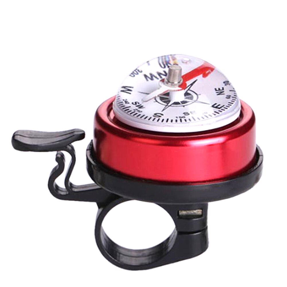 Bike Bicycle Invisible Bell Aluminum Loud Sound Compass Handlebar Safety Bell XR: red