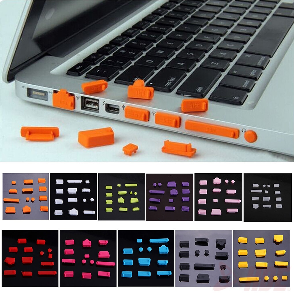 Silikon elastisk anti-damm bärbar portskydd dammtät bärbar dator port plugg lock propp