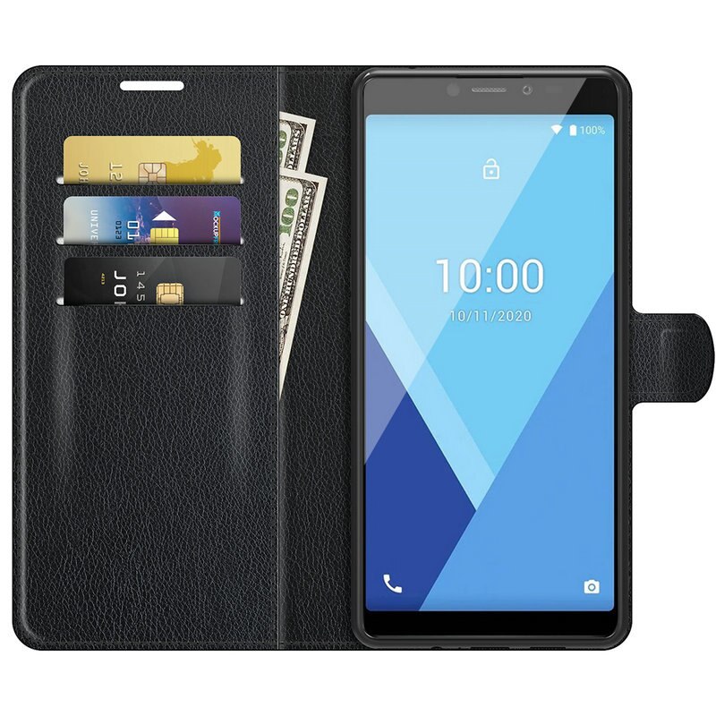 Para wiko y51 carteira caso do telefone flip capa de couro capa etui fundas