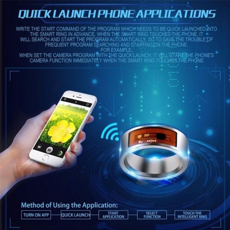 neue Wasserdichte Smart NFC Ring Multifunktionale Digitale Intelligente Ringe Tragen Finger Ring Für Smart Fitness