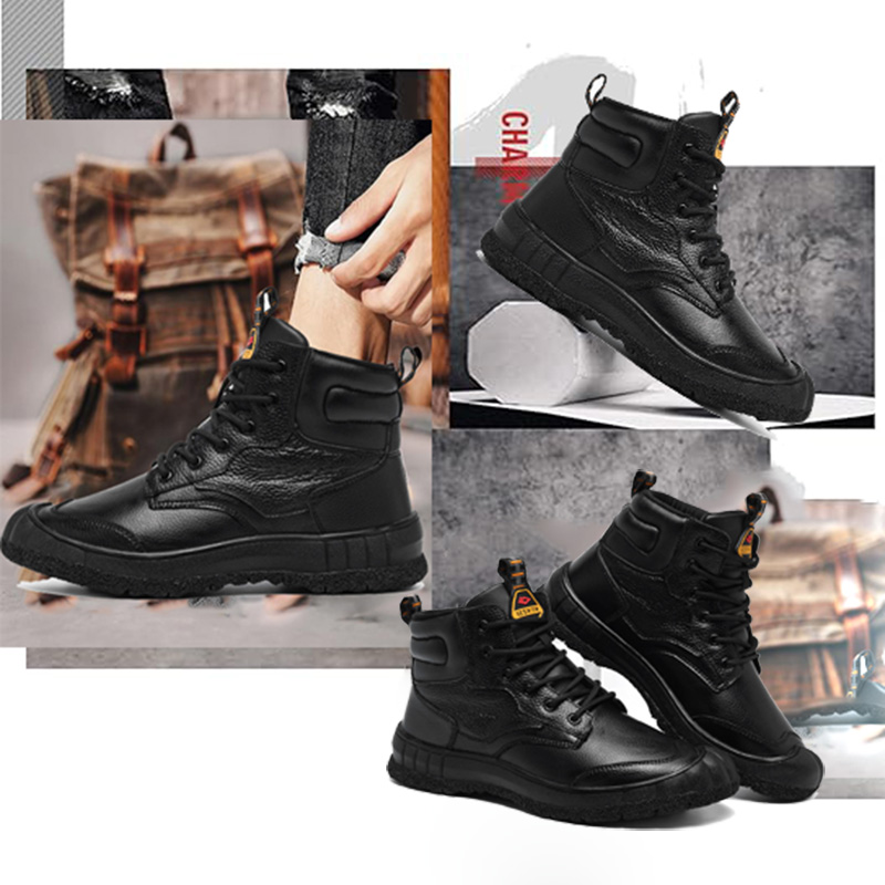 Motorradstiefel schwarz Motorrad Reitschuhe Herren Motorrad Reiten Knöchel Typ Schuhe Schutzstiefel vier Jahreszeiten Botas Moto