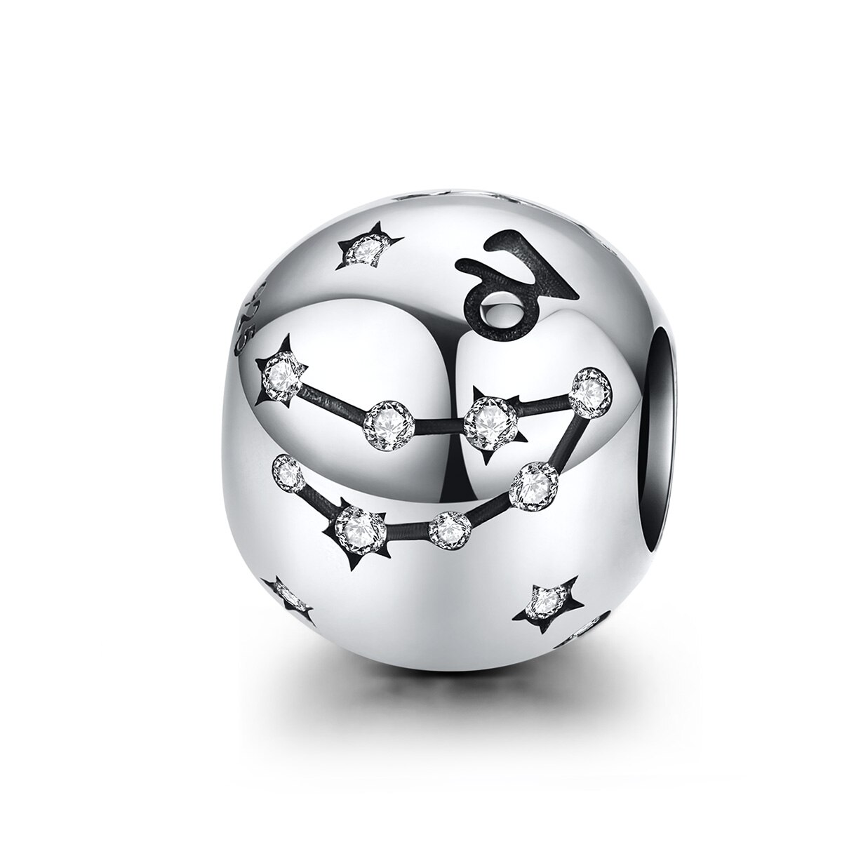 WOSTU 12 Constellation Aries Beads 925 Sterling Silver CZ Charm Fit Original DIY Bracelet Beads For Jewelry Making CQC1218: Capricorn CQC1218-10