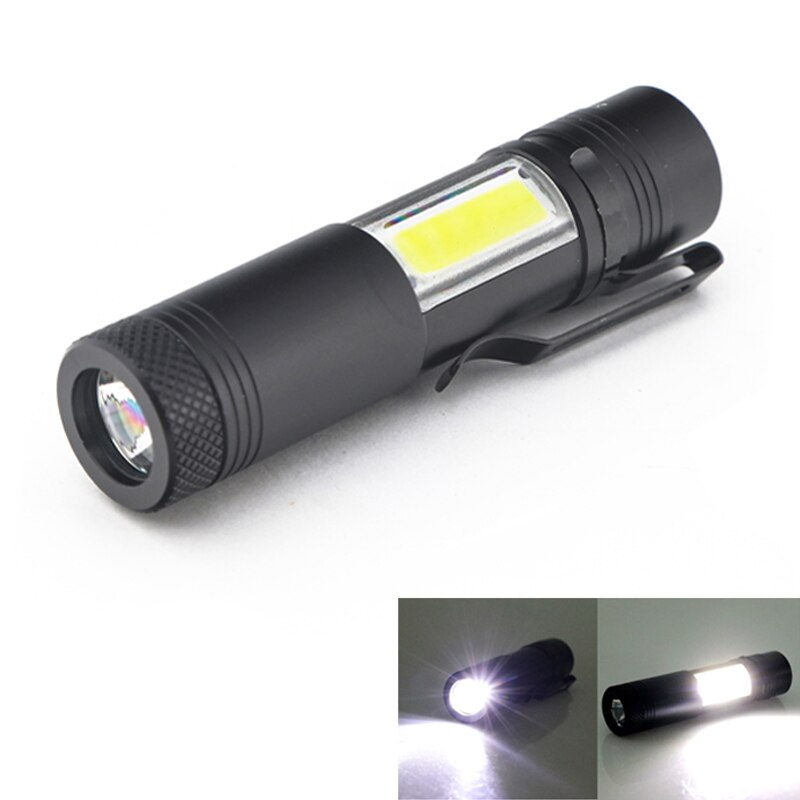 Mini Lampe Torche LED Stylo XPE+COB - Zoom Télescopique, USB-C, 1200mAh, IPX4