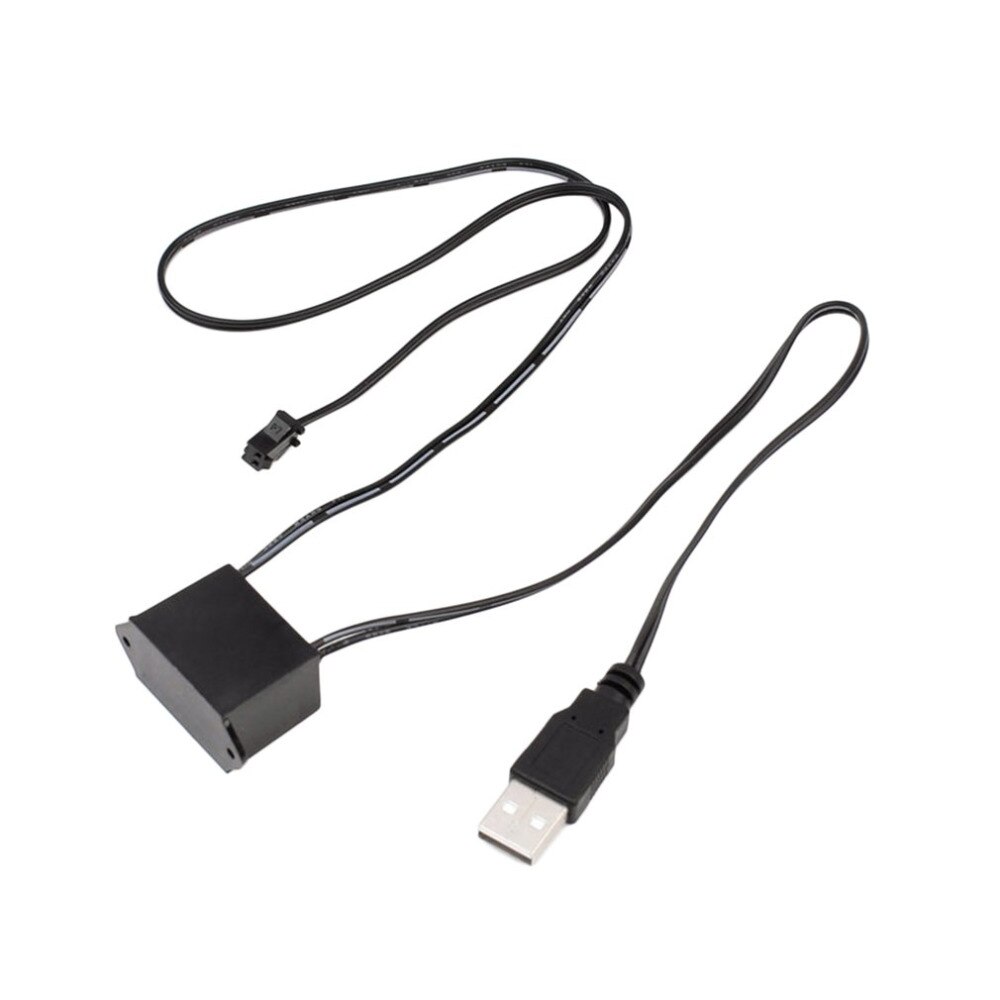 5M LED EL Light Neon Rope Car Dance Glow Light Strip + 3V/12V Controller USB Drive Car Decoration Light Car Styling Party Decor