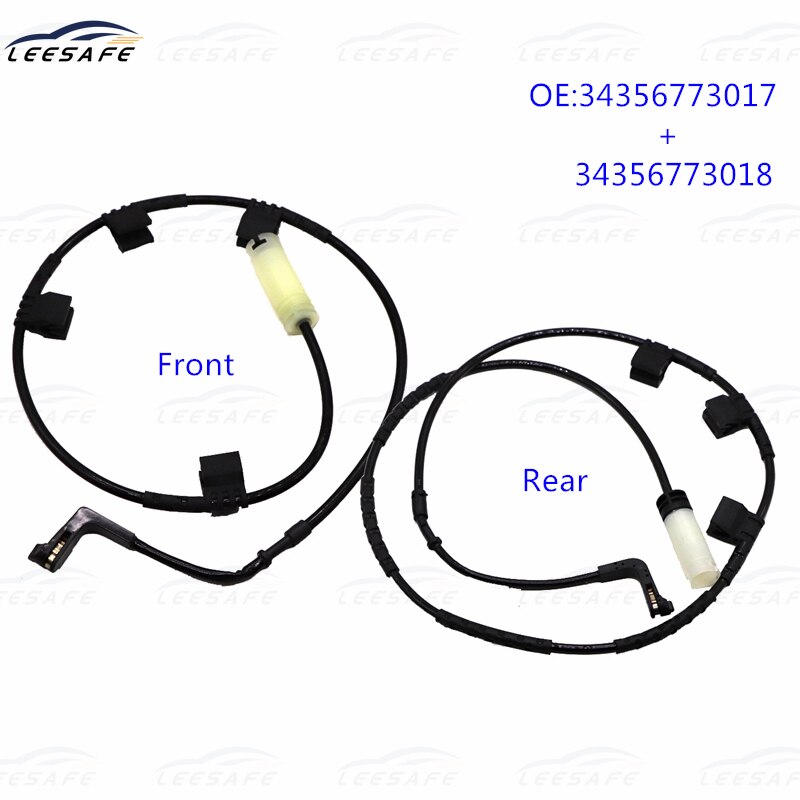 1 Set Front + Rear Brake Pad Wear Sensor for MINI R55 R56 R57 Brake Induction Wire Replacement OE NO 34356773017 + 34356773018