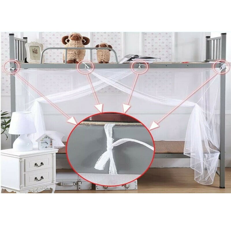 Newest Princess Lace Canopy Mosquito Net Four Corner Post Bug Insect Repeller No Frame Full Queen King Size Bed Mosquito