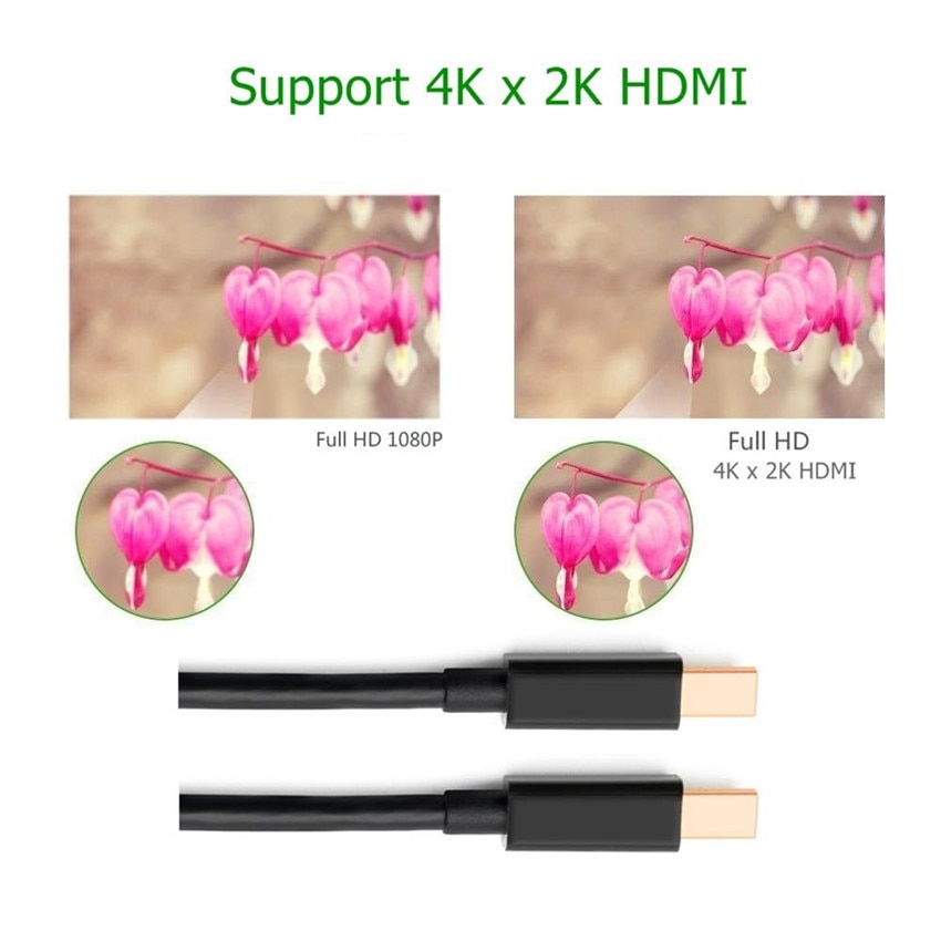 Mini Displayport (Thunderbolt 2 Compatibel) male Naar Mini Displayport Male Adapter Converter Voor Apple Imac Macbook Pro Air Hdtv