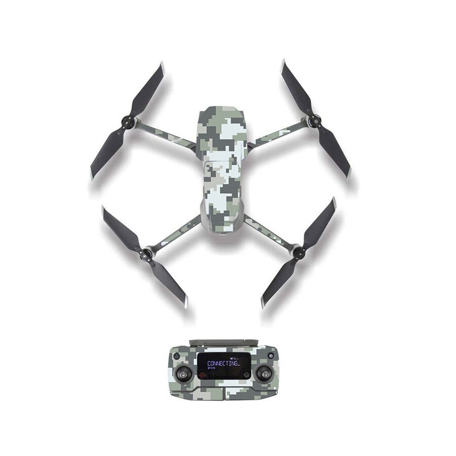 Mosaic Camouflage Style Skin Sticker for DJI Mavic 2 Pro &amp; Zoom Drone Body Remote Controller Battery Protection Film M20107