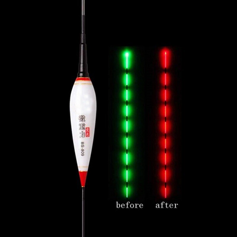 Fishing Float Alarm Fish Bite Bait Smart Gravity Sensor LED Light Color Change Automatic Night Electronic Changing Buoy: A5