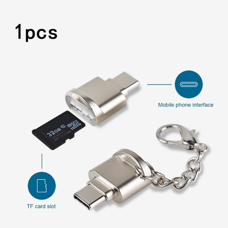 Kaartlezer USB3.0 Type C Naar Sd Micro Sd Tf Adapter Voor Mobiele Telefoon Computer Universal Multi-Functie Otg geheugenkaartlezer: Grey
