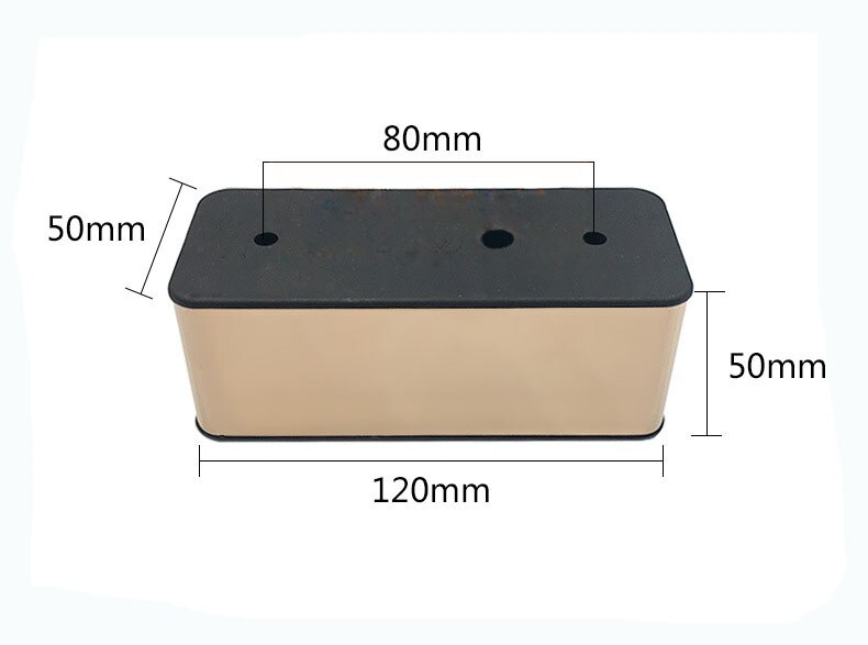 RectangleTriangle Gold schwarz Möbel zubehör Unterstützung Hardware- Beine Kunststoff Für Stuhl TV Schrank Sofa Bett Schränke: 1 PC rechteckig