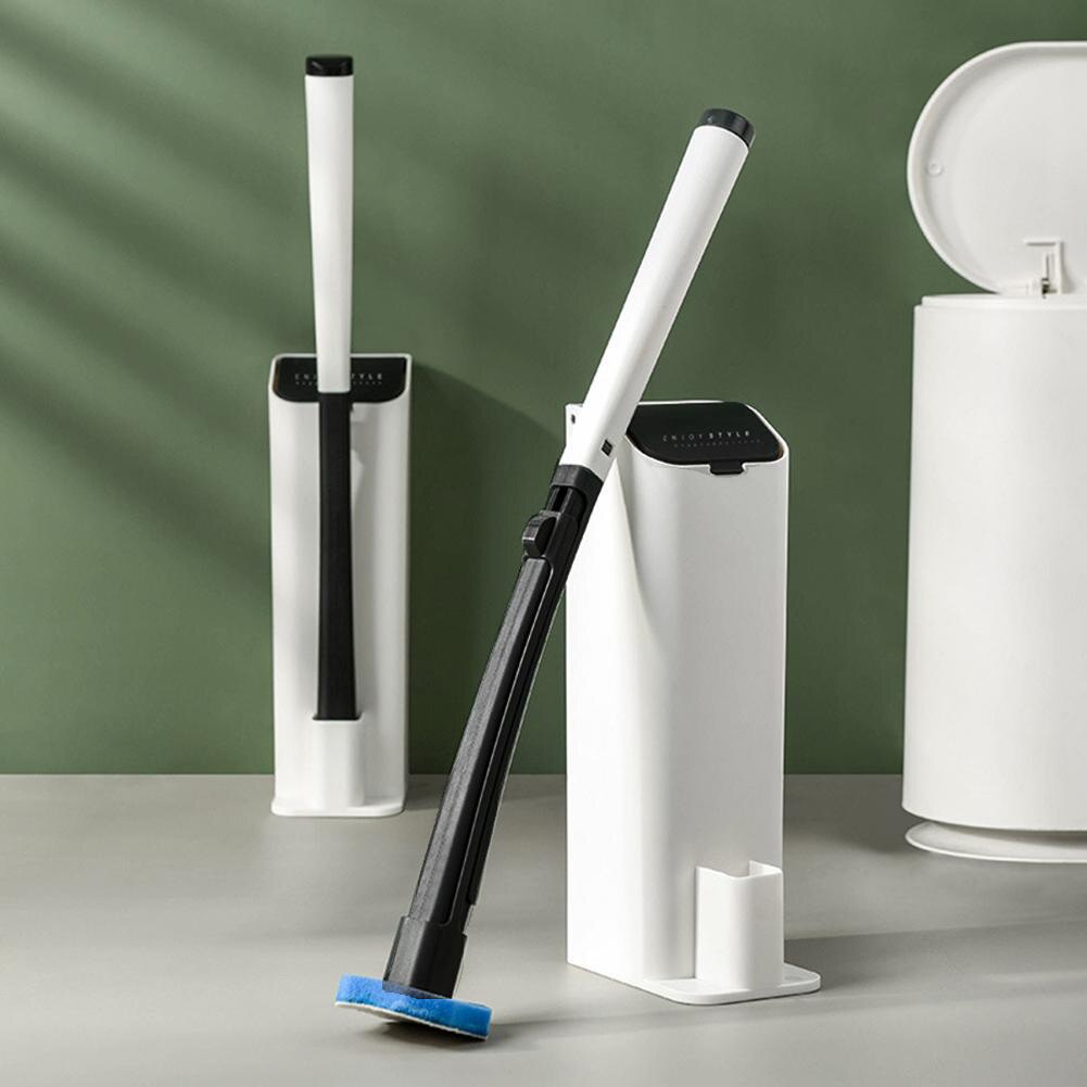 Ensemble de brosses des toilettes jetables, pour la maison, avec manche Long, système hygiénique moderne, porte-balais pour la salle de bain