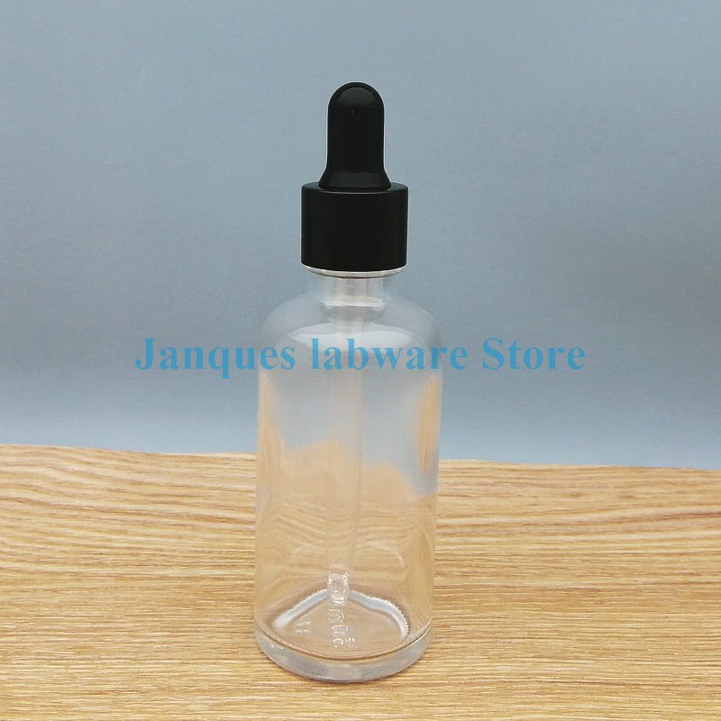 10 st 5ml to 100ml klarglas droppflaska svart sug reagens pipett, essentiella olja flaskor för labb experiment