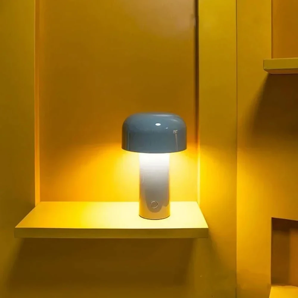 Italienische Pilz Tischlampe Tragbare Drahtlose berühren Wiederaufladbare Nachtlampe USB Schreibtischlampe Schreibtisch Dekoration Schlafzimmer Nachtlicht