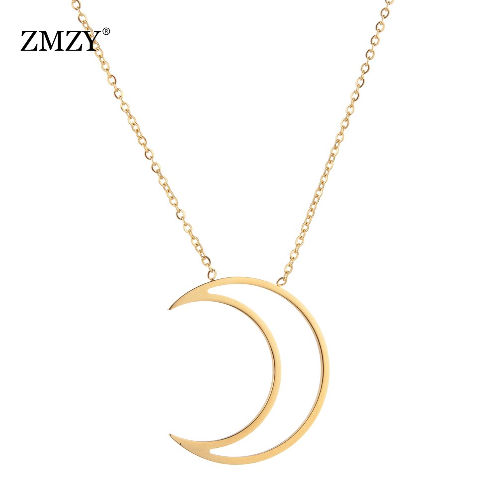 ZMZY złoto srebro kolor 316L ze stali nierdzewnej stalowy wisiorek naszyjnik kobiety biżuteria Boho łańcuch Colar Choker naszyjniki moda artystyczna: KD063