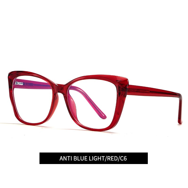 ¡Novedad de ! Gafas de ordenador Simvey con filtro de luz azul, lentes transparentes TR90, gafas de protección de luz azul grandes para mujer, gafas antiazules de gran tamaño: red