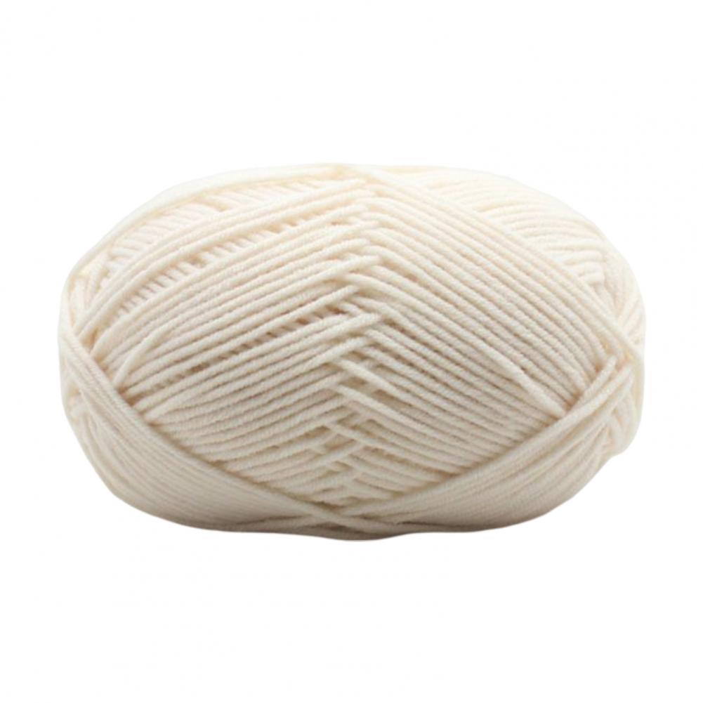 Fil de crochet en coton de lait 4 plis, ligne d'épaisseur, fil de laine ogo, , ultra doux, lework grossier, bricolage: Beige