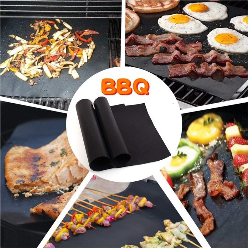 Bbq Grill Mat Barbecue Outdoor Bakken Non-stick Pad Herbruikbare Koken Plaat 40*30 Cm Voor Party Ptfe gebraden Kussen Gereedschappen