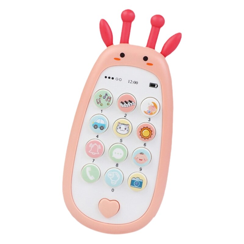 Apprendimento elettronico Smartphone giocattolo giocattoli per bambini giocattoli educativi per telefoni cellulari musica voce giocattolo bambini educativi precoci: Giraffe pink