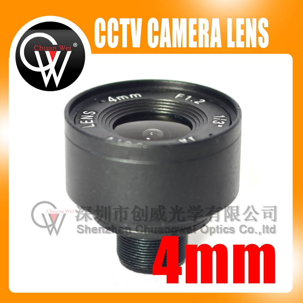 4mm lens 1/3" F1.6 CCTV Fixed Iris IR Infrared M12 Mount Lens For Security CCTV Camera