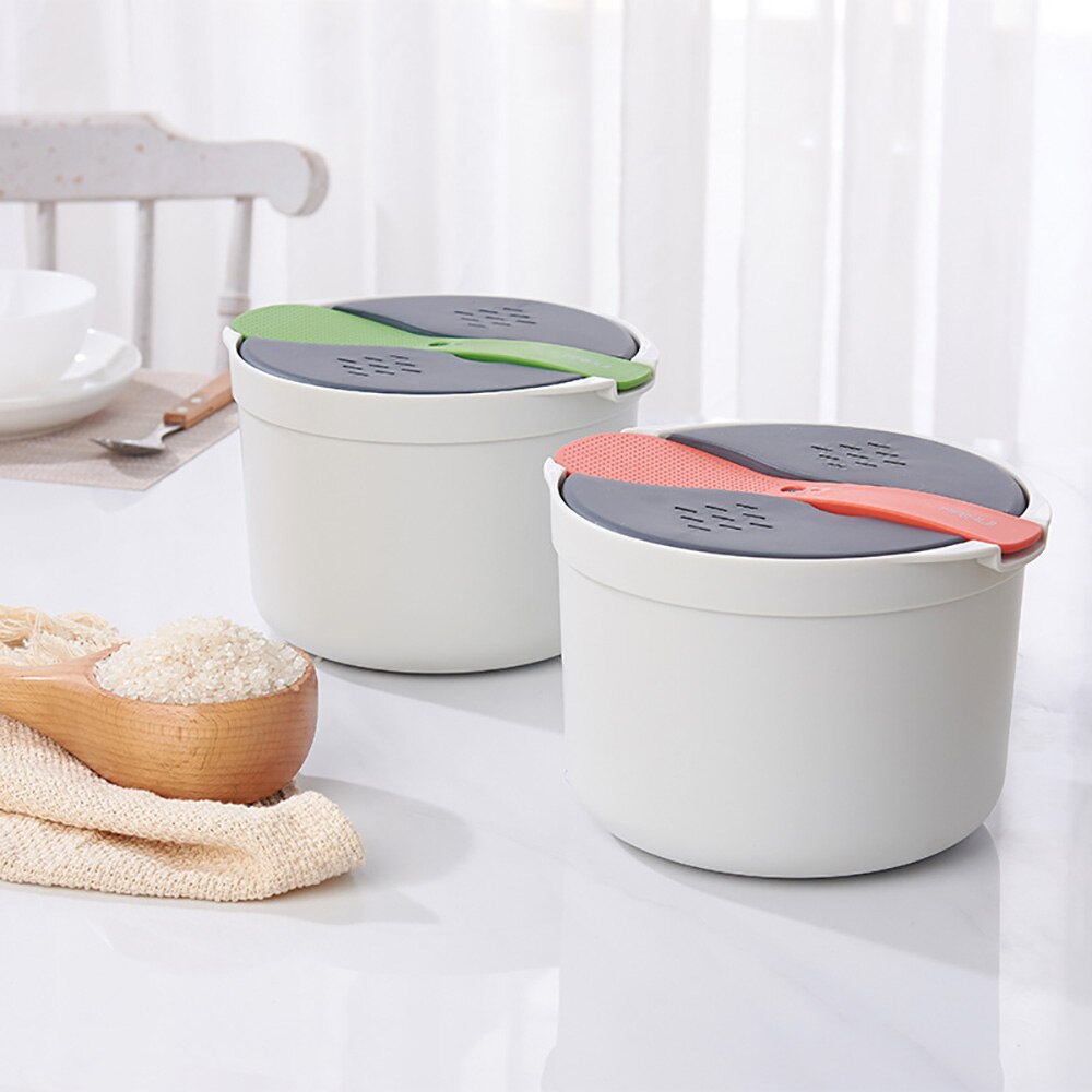 2L Two-Layer Steam Pot Microwave oven pot meters rice cooker cooking pot microwave supplies small steamer rice Large box