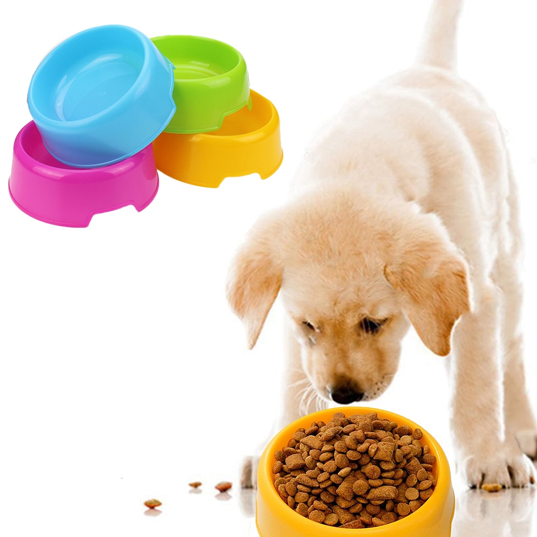 Safety Cute Multi-Purpose Candy Color Plastic Dog Bowls Feeding Water Food Puppy Feeder Cat Dog Bowls Pet Feeding Supplies