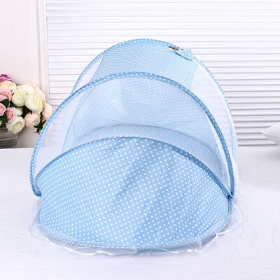 Baby Moskito Net Baby Bettwäsche Krippe Drei-stück Anzug Faltbare Netting Bett Matratze Kissen Tragbare Kind Schlaf Net Für 0-2y baby: Only blue one