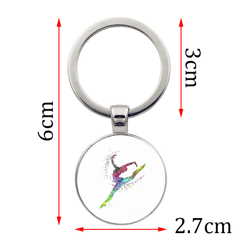 Regalo di gioielli con ciondolo portachiavi per ginnastica ritmica