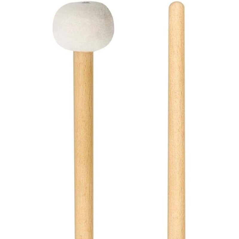 2 Pair 15 Inch Wood Handle Mallets Timpani Stick Multi-Purpose Felt Mallet Soft, Good Percussion Accessories