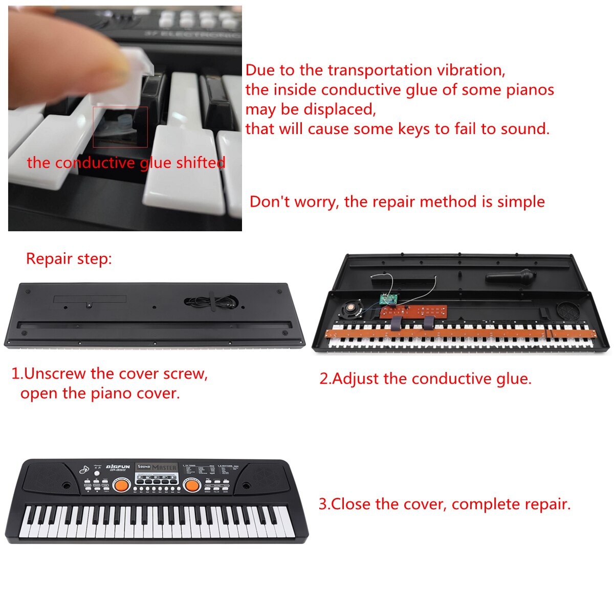 49 / 61 Keys Electronic Keyboard Piano Digital Music Key Board with Microphone Children Musical Enlightenment