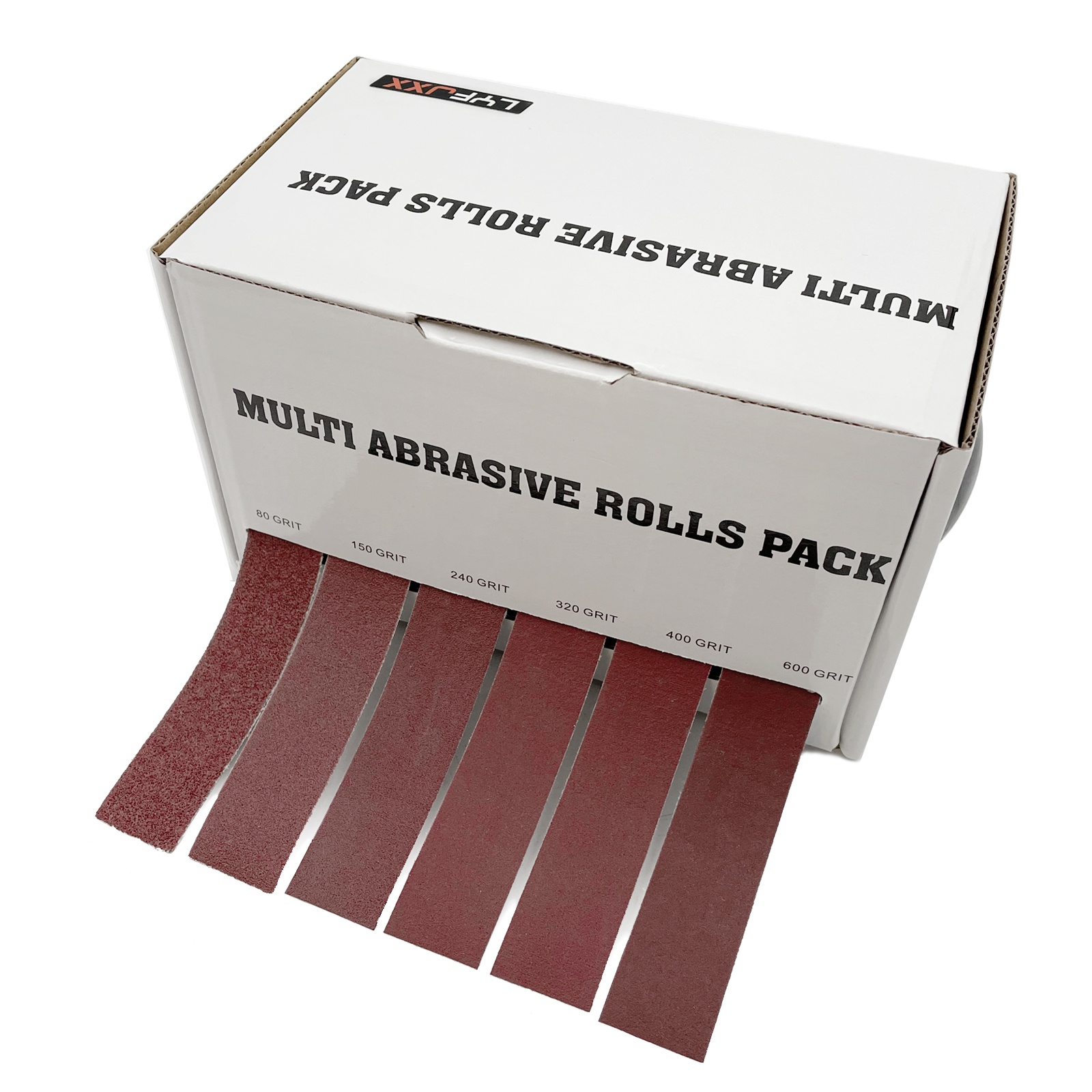 4/5/6 Roll Grits Schuurpapier Droog Slijpen Emery Schuurband Tekenbaar Schuurpapier Pack met Dispenser Doek: M / Oranje