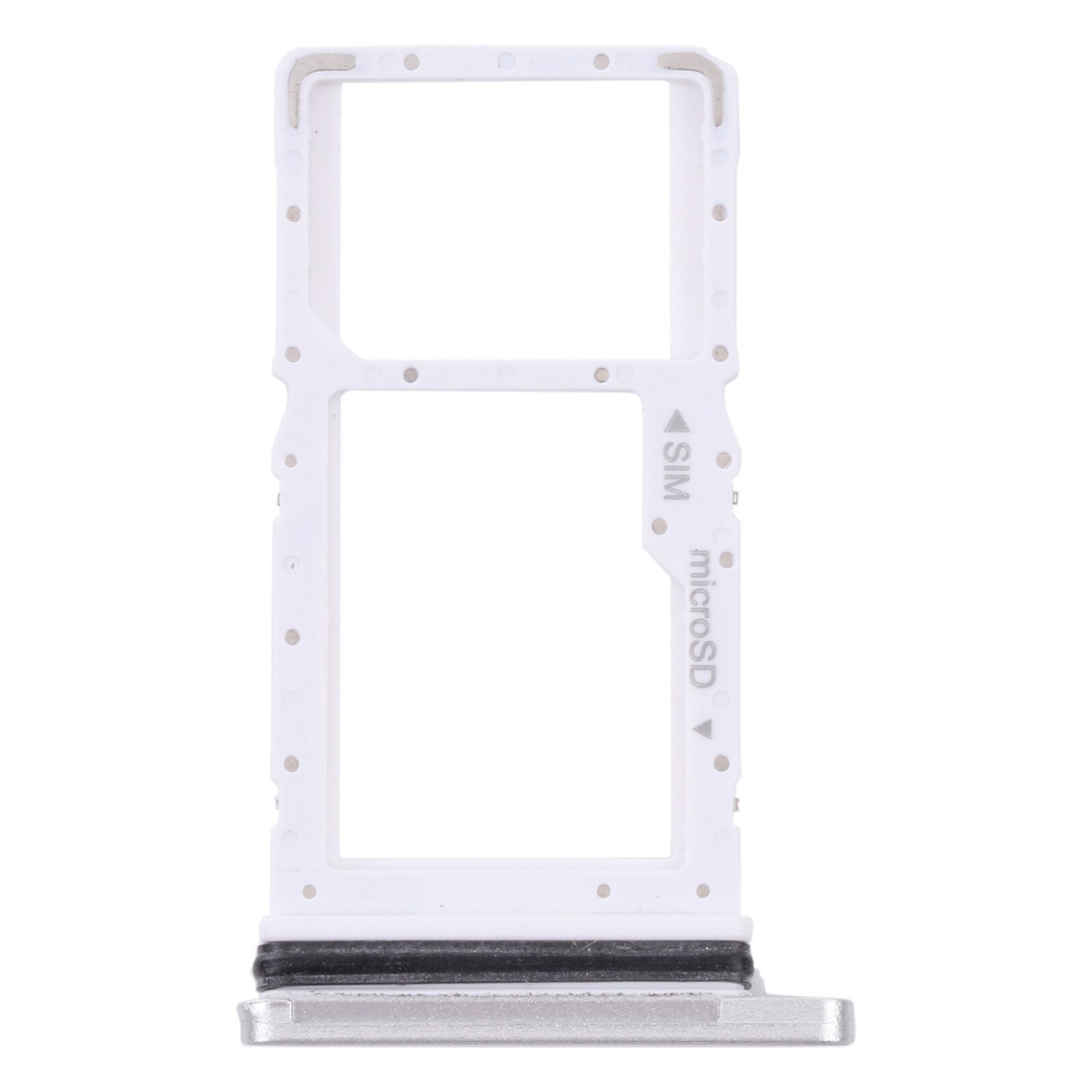 Sim Card Tray + Micro Sd Card Tray Voor Samsung Galaxy Tab A7 10.4 ) SM-T505 (Zwart): White