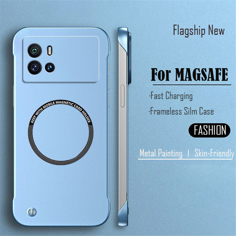 Ultra Thin Frameless Magnetic Case For Magsafe Realme GT NEO 3 3T 2 Pro GT Master Hard PC Shockproof Matte Phone Cover