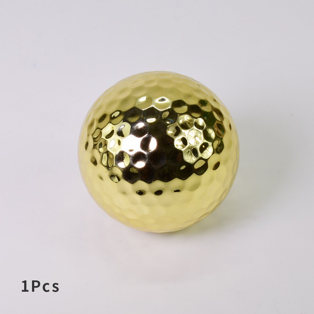 Unikke sølvguld golfbolde til golfspiller indendørs udendørs swing putter træningsøvelser til far ven jul: 1 stk guld