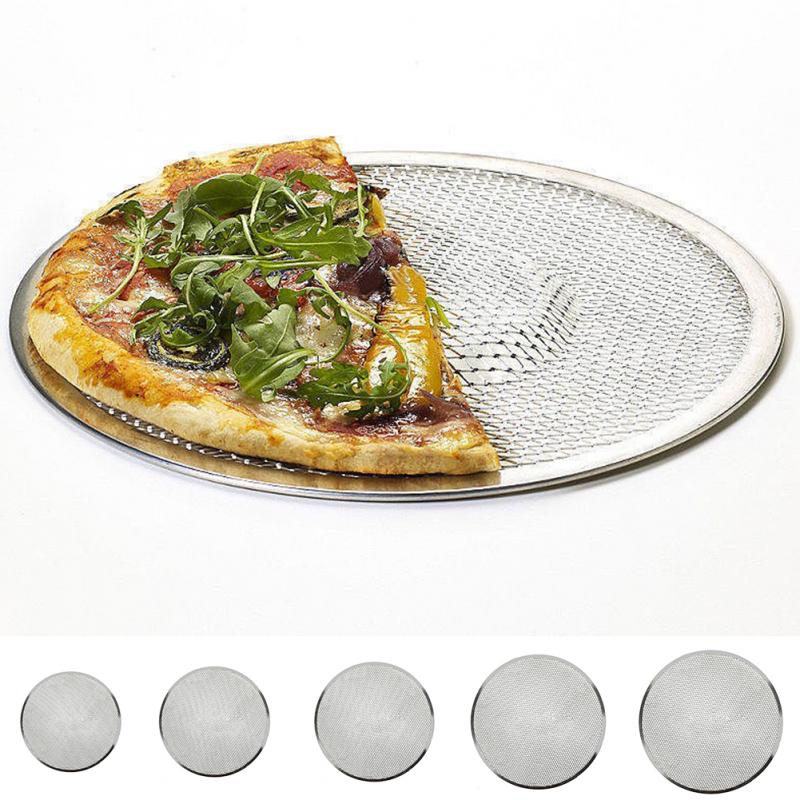 6 " -14 " genbrug non-stick aluminium pizza mesh skærm pasta bageplade net pizza holder bagværk til husholdnings pizza butik