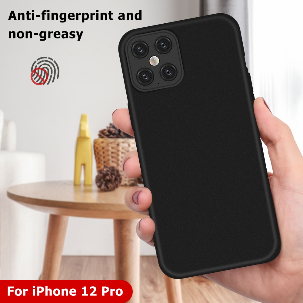 Für iPhone 12 11 Pro Max SE fall Schwarz Matte Silikon Weiche Fall Für iPhone X XS MAX XR 7 8 6 6S Plus 11 12 Mini Abdeckung Coque