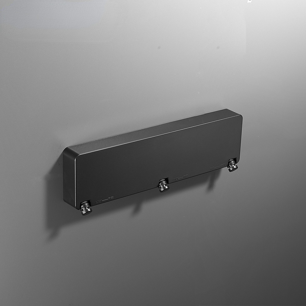 Séchoir à linge rétractable 3 lignes, support de séchage pour linge de salle de bain, corde métallique, Triple couche: Black