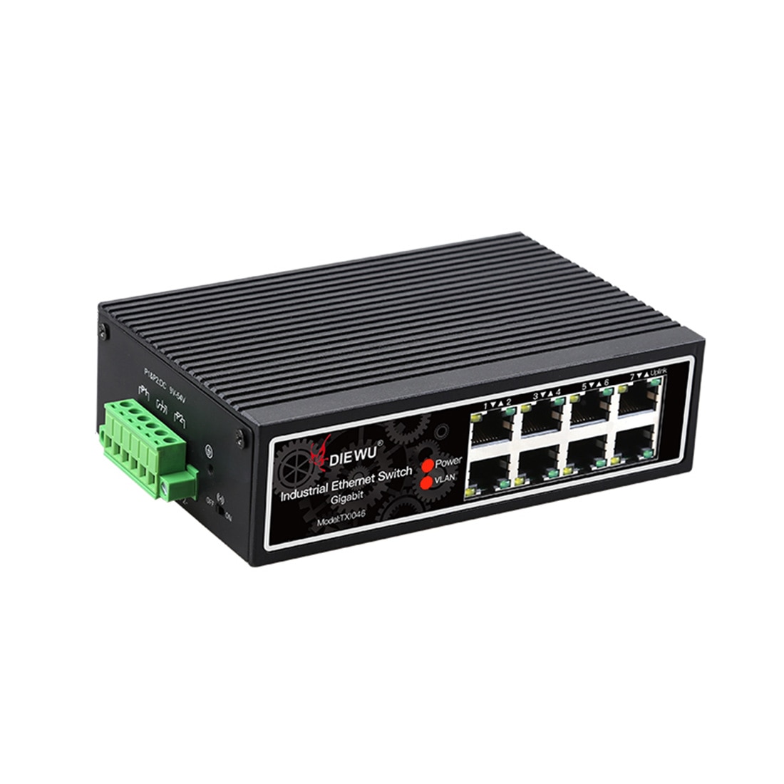 5 Poorten Industriële Ethernet Switch10/100/1000M Gigabit Netwerk Switch Din Rail Type Netwerk Lan Adapter Signaal versterken