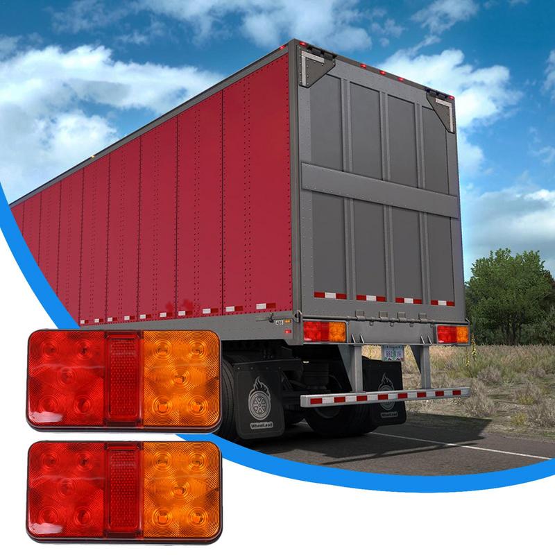 LED Truck Tail Lights 1 Pair Night Driving Side Lights Trailer LED & Signal Tail Light 12V/24V/12-80V For Trailer Caravan Boat
