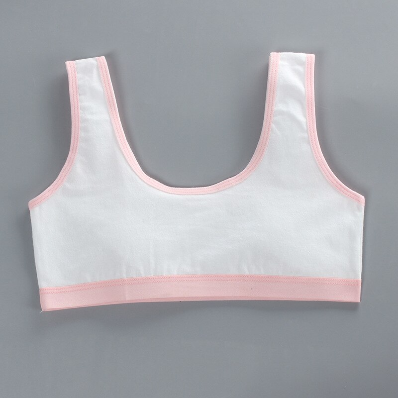 8-18years Teen Girls Training Bras Puberty Wireless Elastic Bra Cotton Sport Tank Tops Underwear Kids Bra