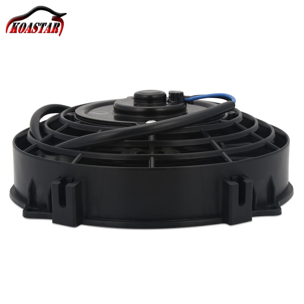 Radiador eléctrico Universal, 12V, 80W, 8 pulgadas, Delgado, Reversible, con Push-Pull y Kit de montaje de 8"