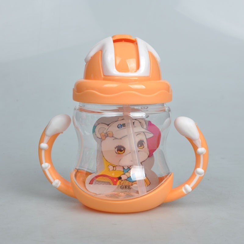 Baby Feeding Bottle Baby Nursing Bottle PP Nursing Training Bottle 320ml: Orange