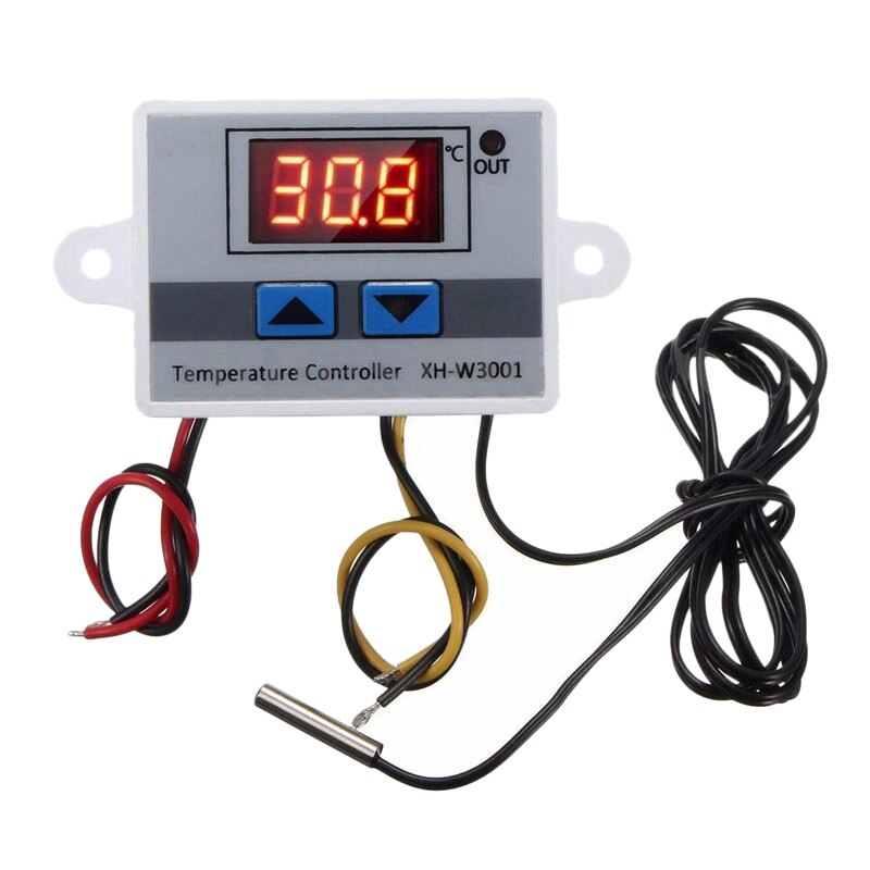 220V Digital LED Temperature Controller 10A Thermostat Control with Switch Digital Display Incubation Controller: Default Title